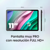 SPC Gravity 5 Pro 11" IPS Incell 8GB/256GB Carga Rápida 18W WiFi Negra