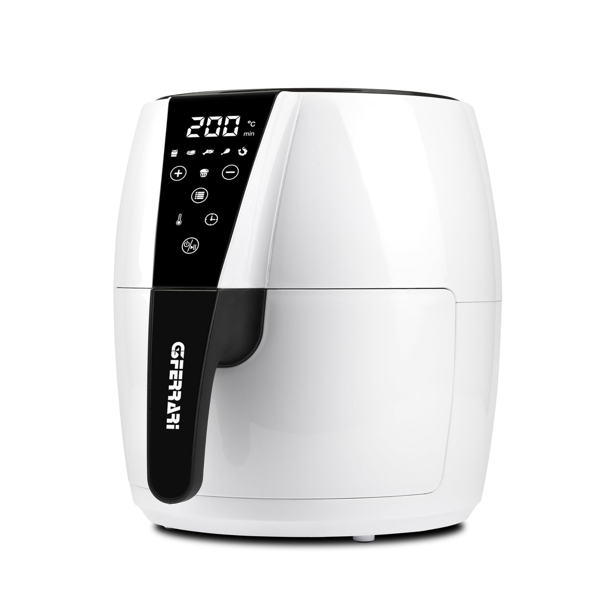G3 Ferrari G10195 Freidora de Aire, 1500 W, 4,8 Litros, BPA/PFOA Safe, Temperatura Ajustable, Pantalla Digital, 6 Programas, Recipiente Antiadherente, Recetario Incluido