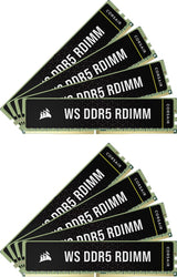 CORSAIR WS DDR5 ECC RDIMM 128GB (8x16GB) 5600MHz CL40 Intel XMP 3.0 Memoria para Estaciones de Trabajo - Negro (CMA128GX5M8B5600C40)