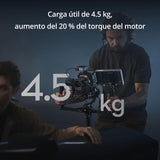 Pack dji RS 4 Pro, estabilizador en 3 Ejes para cámaras DSLR y de Cine Canon/Sony/Panasonic/Nikon/Fujifilm, con grabación Vertical nativa, Carga útil de 4.5 kg, transmisor de Imagen y Motor Focus Pro