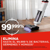Polti Rollysteam WD50C Fregona de Suelos Sin Cable con Función de Vapor y Aspiración, 450 W, Limpieza Completa en una Sola Pasada, Autolimpieza, Blanco