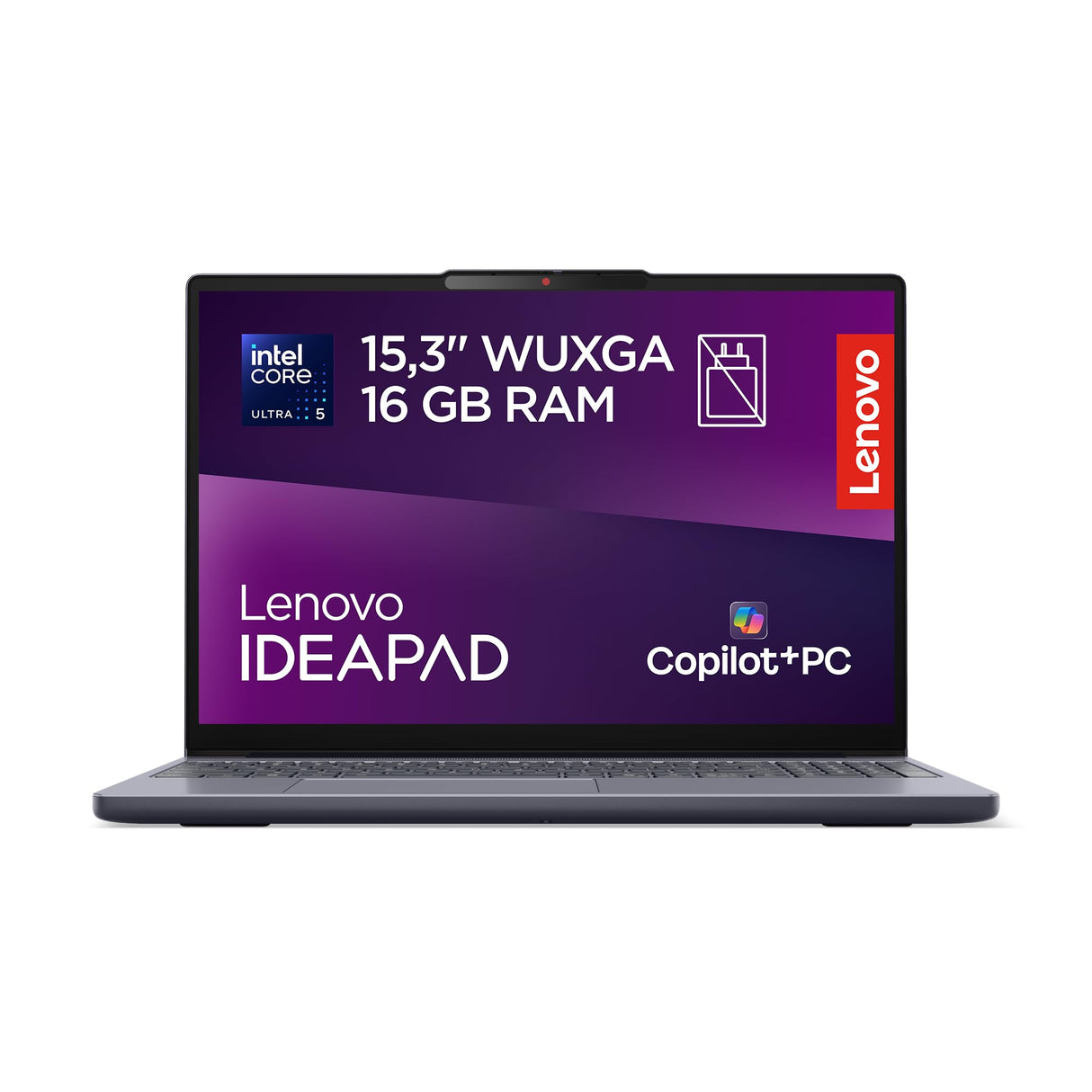 Lenovo IdeaPad Slim 3 Gen 11 – Ordenador Portátil 15.3" WUXGA (Intel Core Ultra 5 322, Copilot+ PC, 16 GB RAM, 1 TB SSD, Wi-Fi 6, USB-C, Windows 11 Home) Teclado QWERTY Español - Gris Luna