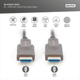 DIGITUS HDMI AOC Cable híbrido de fibra óptica - 30m - HDMI 2.0b - 4k/60Hz - conectores desmontables - compatible con TV/beamer/monitor - contactos chapados en oro - negro