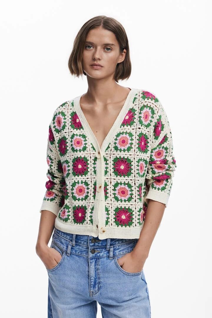 Desigual JERS_Johanna Sweatshirt, Blanco, L Women's