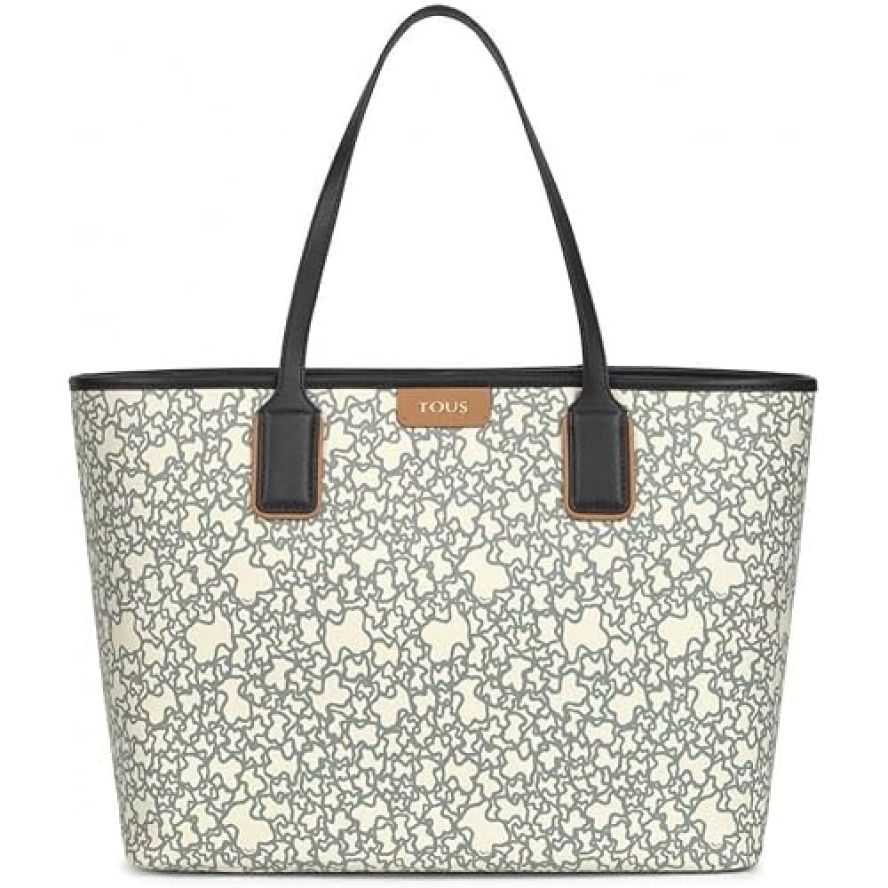 TOUS, CAPAZO XL. K MINI para Mujer, Beige/Negro, SUPER GRANDE