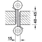 cyclingcolors 1x Par Bisagra de Puerta Vaivén Batiente de 180° con Resorte de Doble Acción para Puerta de Hasta 55 kg Western Saloon, Acero inoxidable