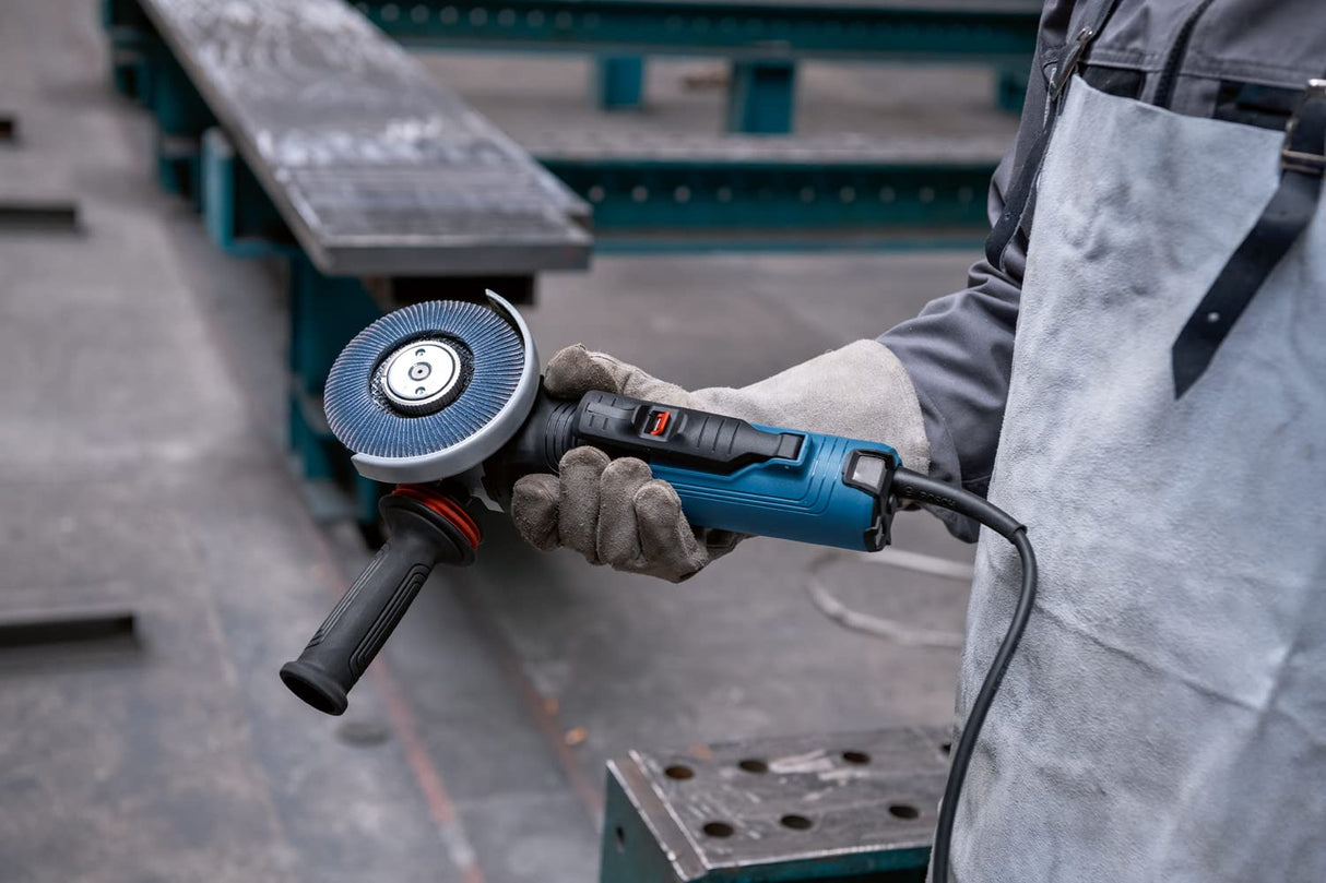 Bosch Professional GWS 17-125 PSB - Amoladora angular ( Ø 125 mm, 1700W, hombre muerto, vel. regulable 2800 - 11500 rpm, freno)