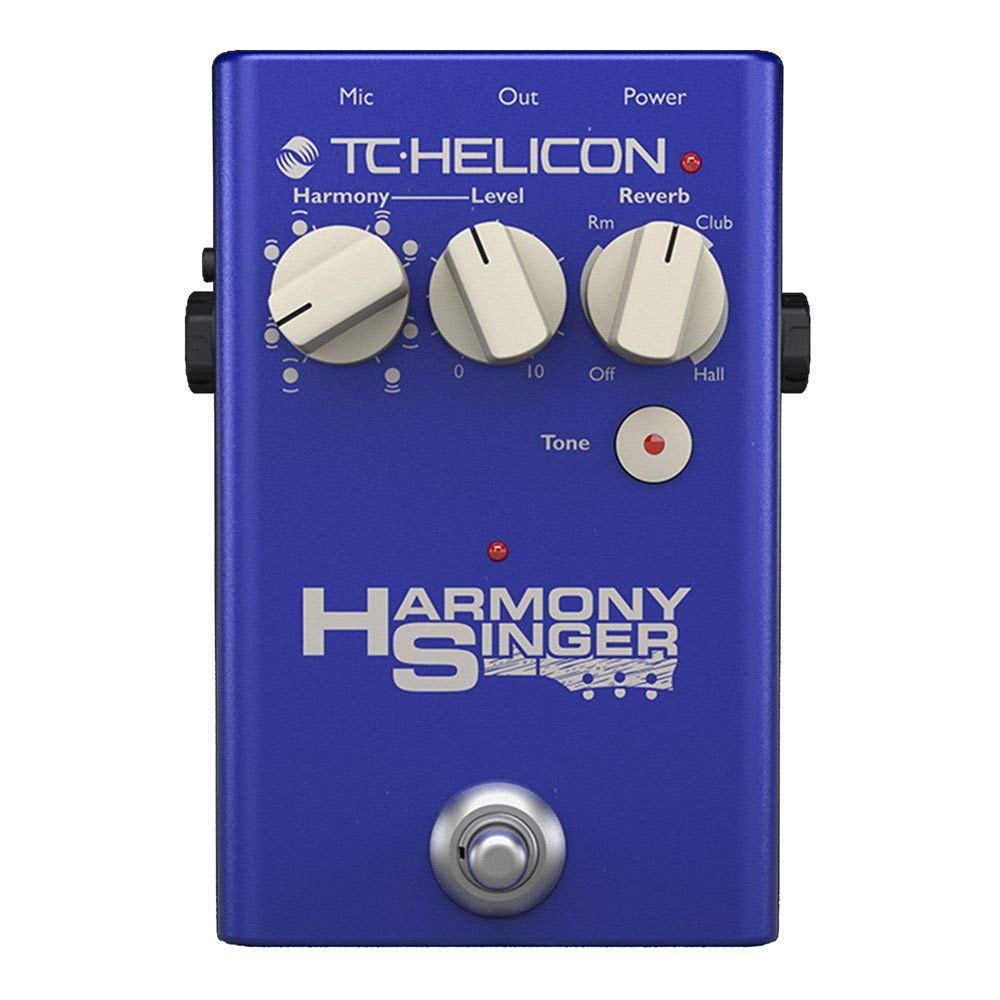 TC Helicon HARMONY SINGER 2 Stompbox de efectos vocales alimentado por batería con armonía, reverberación y tono controlados por guitarra