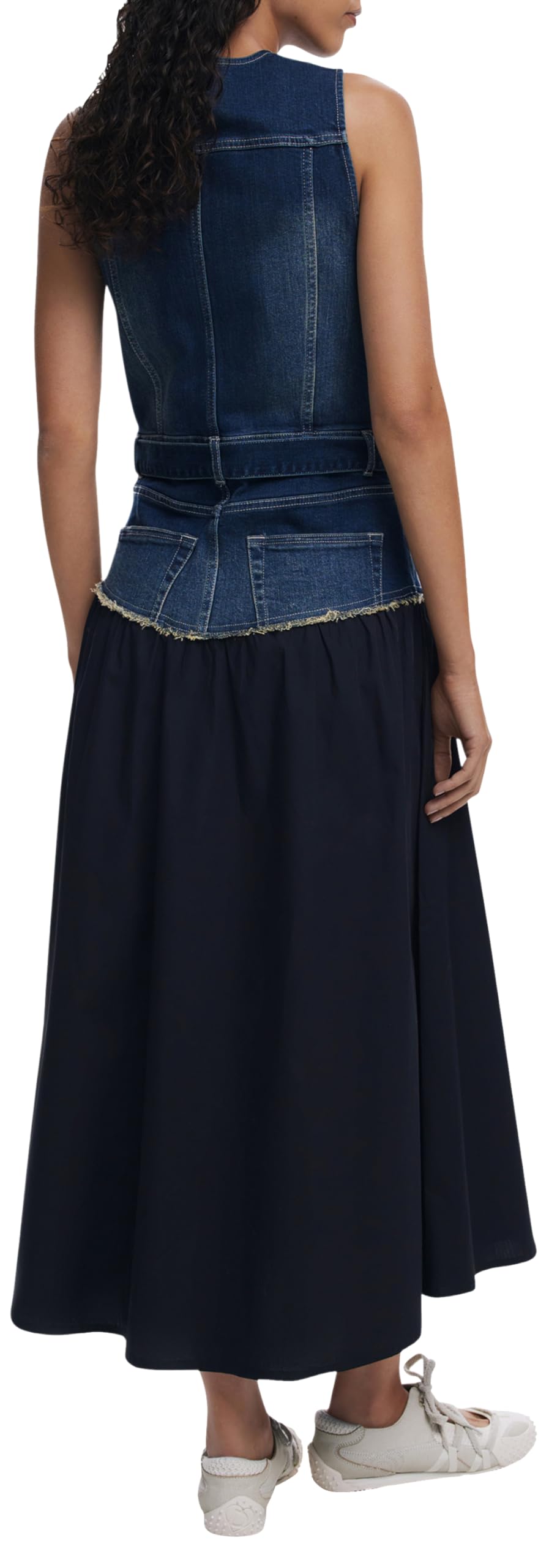 Vest_Poplin, 5053 Denim Medium Wash, XS