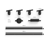 Philips Hue - Perifo Iluminación en carril Luz Blanca y de Colores - Set carril y 4 focos (negro) - 212cm - Anclajes incluidos