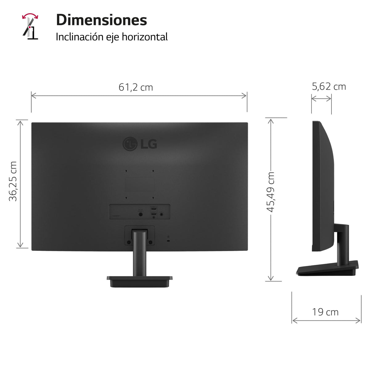 LG 27MS500-B - Monitor 27 Pulgadas, Pantalla IPS, LED, 1920 x 1080 (FHD), 16:9, Estabilizador de Negros, Reader Mode, Flicker Safe, Clasificación E, 100 Hz, Negro
