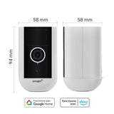 OMAJIN by Netatmo, Cámara Seguridad Interior Exterior 2K inalámbrica, Visión 140°, IP65 Waterproof, 64 SD/Cloud, Detección Humana/Movimiento, batería 9600mAh, Audio bidireccional, OWC-01
