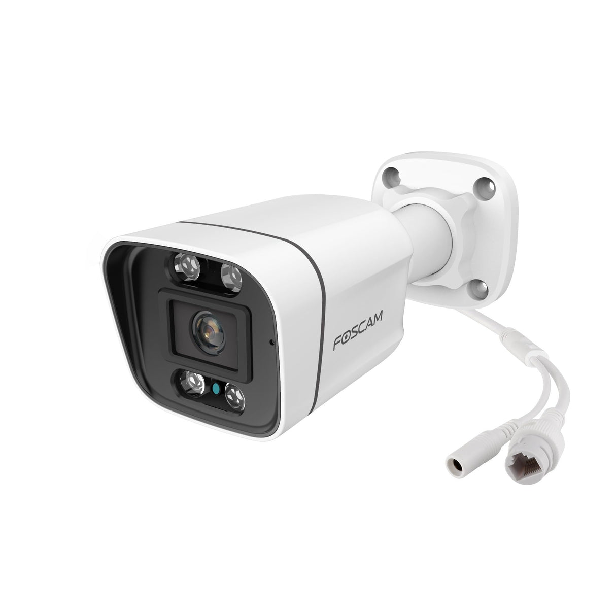 Foscam Cámara IP PoE de 8 MP para Exteriores con focos y Sirena V8EP Blanca