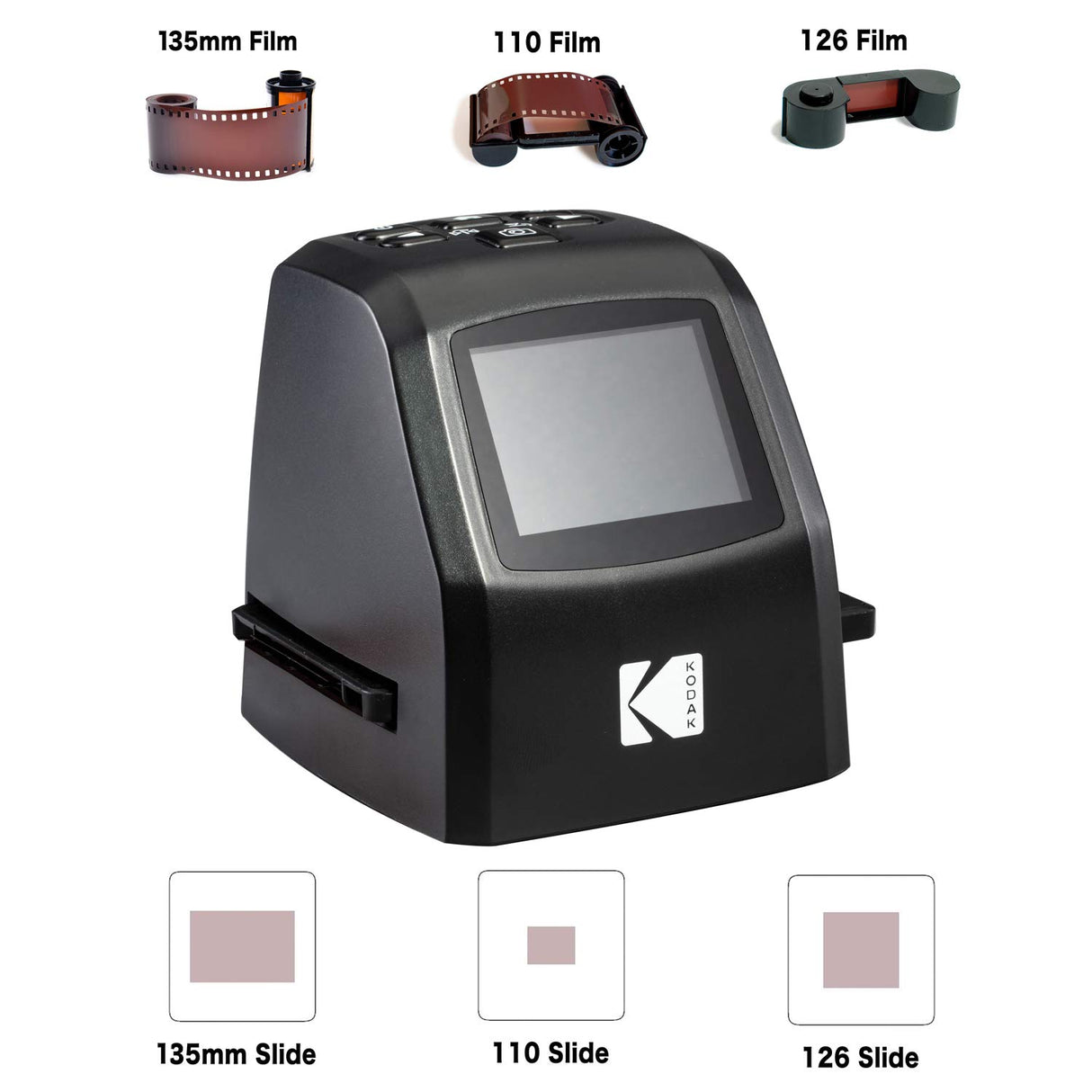 Kodak Mini escáner Digital de películas y Diapositivas, Color negro