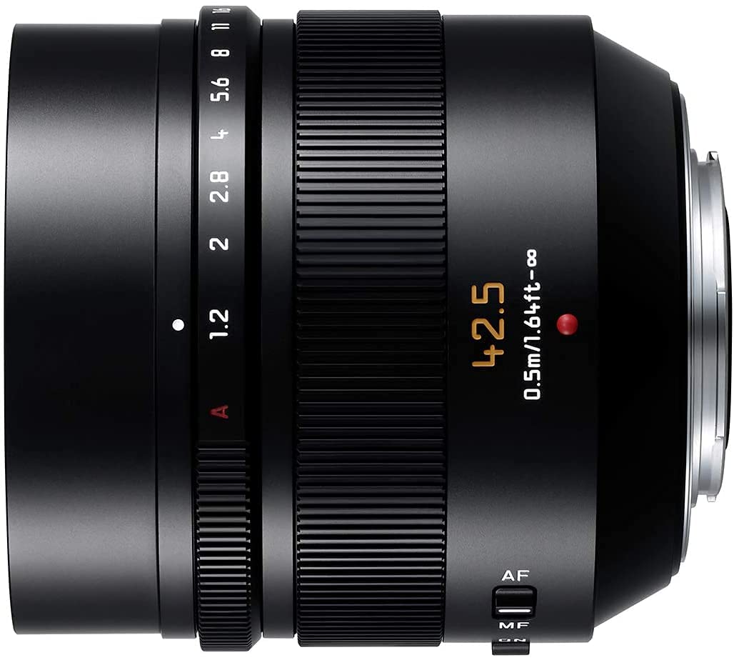 Panasonic LEICA DG NOCTICRON H-HS043 - Objetivo Focal fija para cámaras de montura M4/3 (Focal 42,5 mm, F1.2, tamaño filtro 67 mm, lentes asféricas, POWER O.I.S), negro