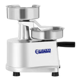 Royal Catering Prensa para Hamburguesas Prensadora Manual RCHM-130 (Incluye 500 Discos de Papel, Acero Inoxidable y Aluminio anodizado, para Hamburguesas de Ø 13 cm)