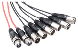 Pronomic 6/2 XLR Multicore de 8 canales, cable de 15 m, 6 envíos/2 retornos XLR, resistente a ácidos y aceites, con alivio de tensión y prensaestopas, ideal para escenario.