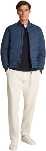 Tommy Hilfiger Cazadora bomber Hombre Mix Quilt acolchada, Azul (Aegean Sea), XXL