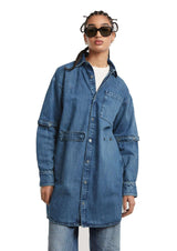 G-STAR Para Mujer Modular Shirt Dress, Azul (Faded Everglade D25349-D301-G357), L