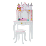 Teamson Kids Mesa de Tocador Castillo de Madera Espejo y Taburete TD-12951A