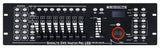 Controlador DMX Showlite Master Pro 192 canales, control profesional de iluminación, conexión USB para datos, hasta 240 memorias de escenas, entrada MIDI estándar de 5 pines.