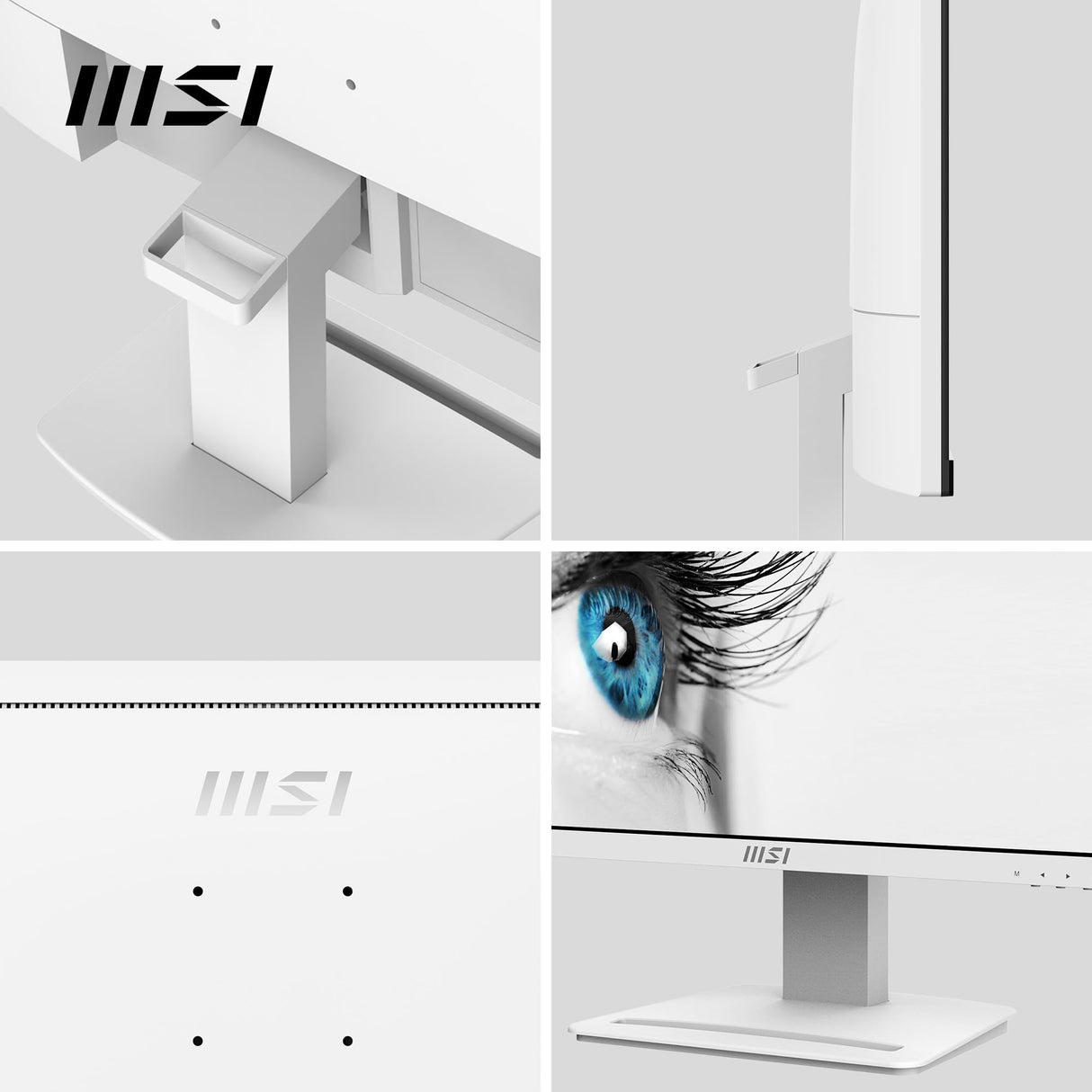 MSI PRO MP243XP Monitor Oficina 23.8" FHD, Panel IPS 1920 x 1080, 100 Hz, Pantalla Confort Ocular, Montaje VESA, Altavoces Integrados, Soporte Display Kit, Regulable, HDMI 1.4, DP 1.2a
