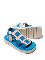 Fly London SAMB245FLY, Sandalias Mujer, Natural/AZURRE/AZURRE, 42 EU