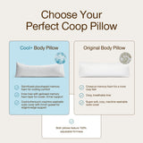Coop Home Goods Almohada Corporal de Espuma viscoelástica triturada de 20 x 54 Pulgadas con Funda de Mezcla de poliéster y rayón de Viscosa derivada de bambú