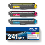 Brother TN241CMT Pack 3 cartuchos de tóner (Cian /Magenta /Amarillo), Para las impresoras HL3140CW, HL3150CDW, HL3170CDW, DCP9015CDW, DCP9020CDW, MFC9140CDN, MFC9330CDW, MFC9340CDW