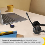 Jabra Link 400 USB-A DECT Adaptador, Llave portátil y duradera con un alcance inalámbrico seguro de hasta 150 m para determinados auriculares inalámbricos Jabra Engage - Variante UC - Negro