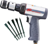 Ingersoll Rand Martillo Neumático 123MAXHK Kit, cañón corto, ligera y compacta, con juego cinceles 5 piezas, reduce vibraciones 30%