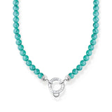 THOMAS SABO Collar con perlas azules plata chapada en oro KE2187-405-17, 40,00, Plata esterlina, No es una piedra preciosa