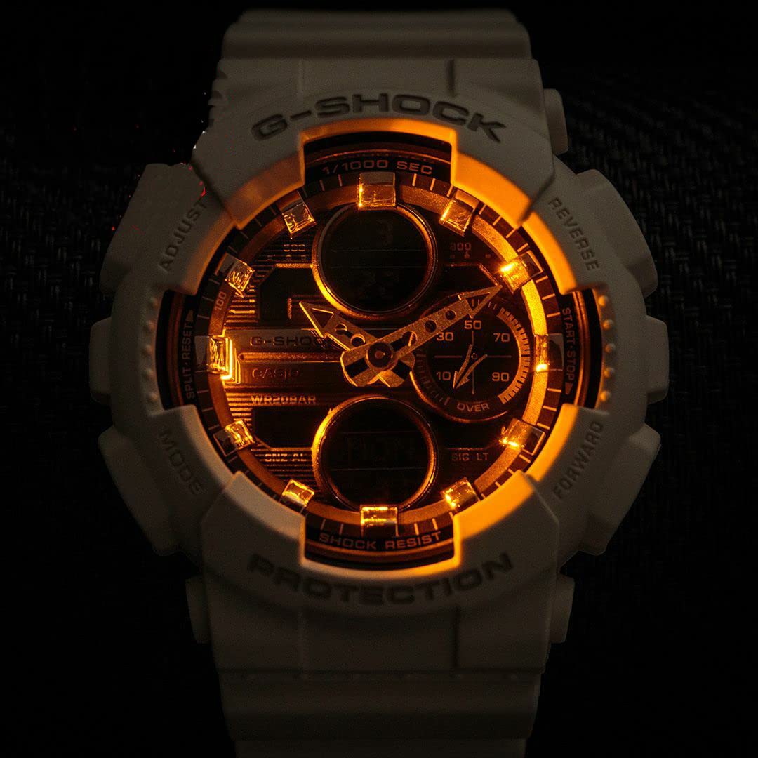 Montre - CASIO - G-Shock Classic Femme Blanc - Chrono 1/1000eme de s. - 5 alarmes - Etanche 20 bars