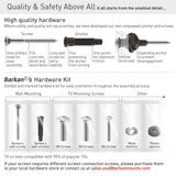 Barkan Soporte de Pared para TV de 104 cm de Largo, Brazo Doble de 13 a 90 Pulgadas, Giratorio/Movimiento Completo, Soporte para TV, soporta hasta 60 kg, Extra Estable, para LED OLED LCD, máx. VESA