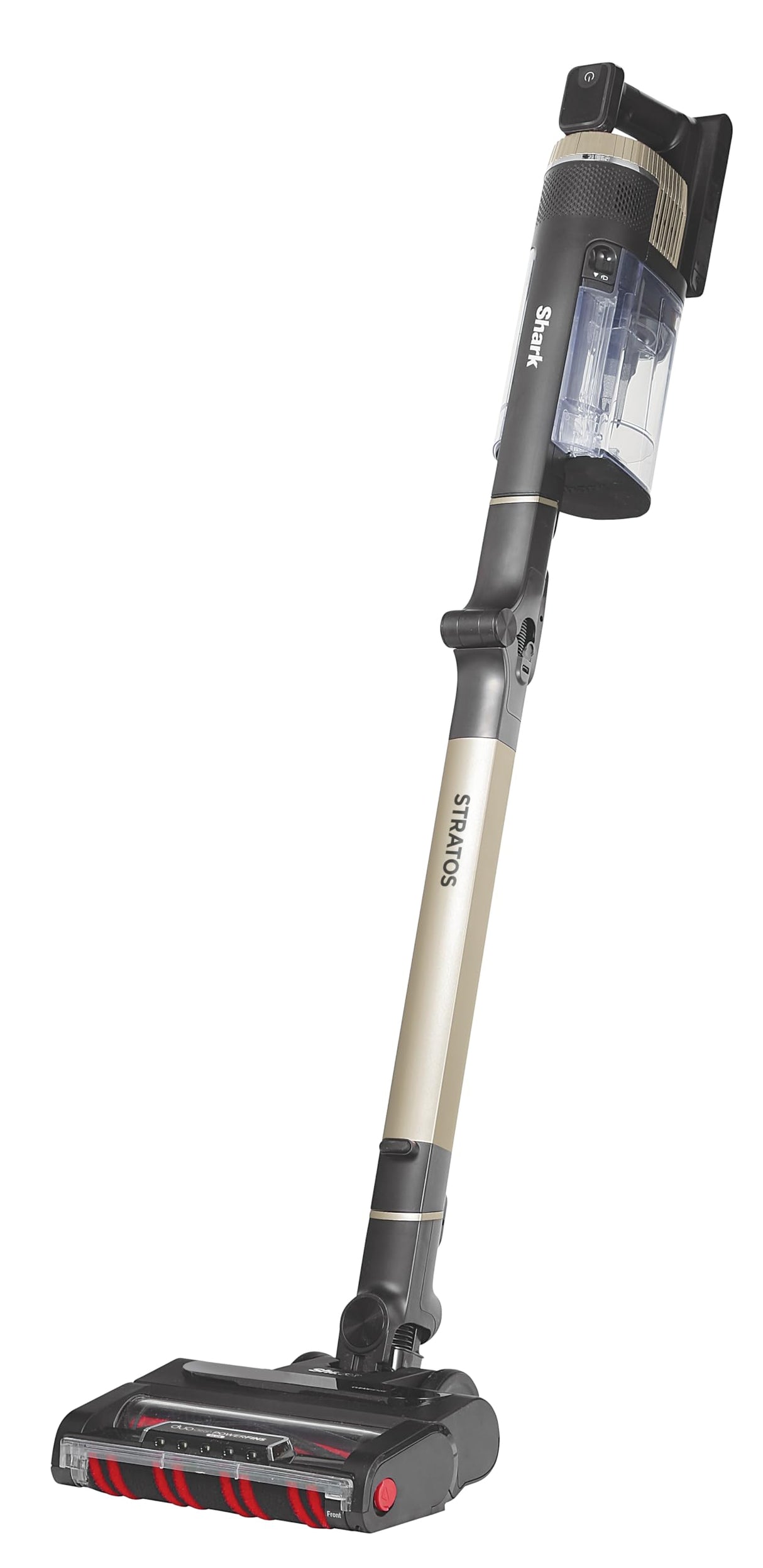 Shark Stratos Aspiradora sin cable, 60 min autonomía, Anti Hair Wrap, Clean Sense IQ, PowerFins Plus, minicepillo pelo mascotas, boquilla estrecha, cepillo multisuperficie, bronce/gris oscuro IZ400EUT
