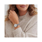 Olivia Burton Reloj Analógico de Cuarzo para Mujer Colección Snow Globe con Correa de Cuero Vegano Gris - OB16SG10