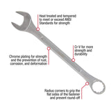 Sunex Tools 9707M - Juego de llaves combinadas métricas jumbo, 7 piezas (incluye estuche enrollable)