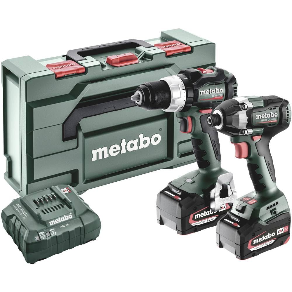 Metabo BSLBL+SSD200LTBL -Akku-Bohrschrauber, Akku-Schlagschrauber incl. batería recargable, incluye cargador