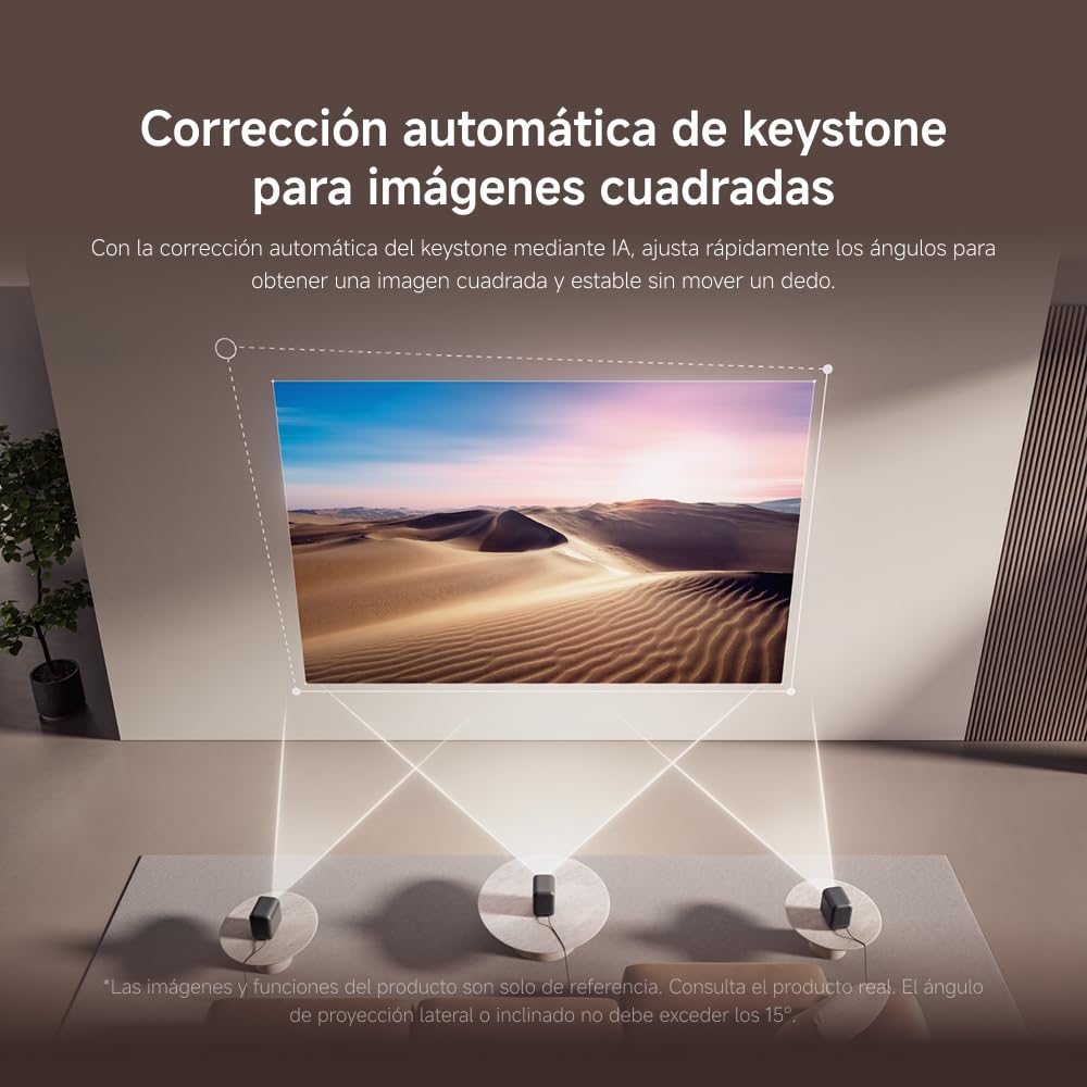 Xiaomi L1 Proyector Inteligente 1080P con Google TV & Netflix, Portátil Cine en Casa, Enfoque Auto & Keystone, HDR10/HLG, Pantalla 120", WiFi 5G Bluetooth, Audio Dolby, Proyector Exterior