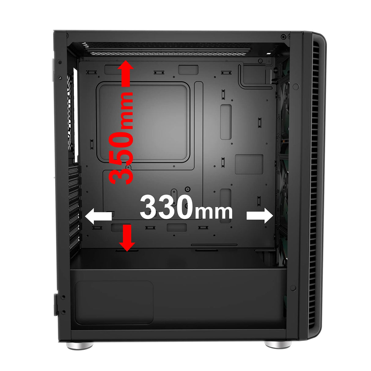 SaharaGaming P44 Negro Estuche para Gafas templadas sin Ventilador y Cubo (4 Anillos Pirate Duo, Universal Hub)