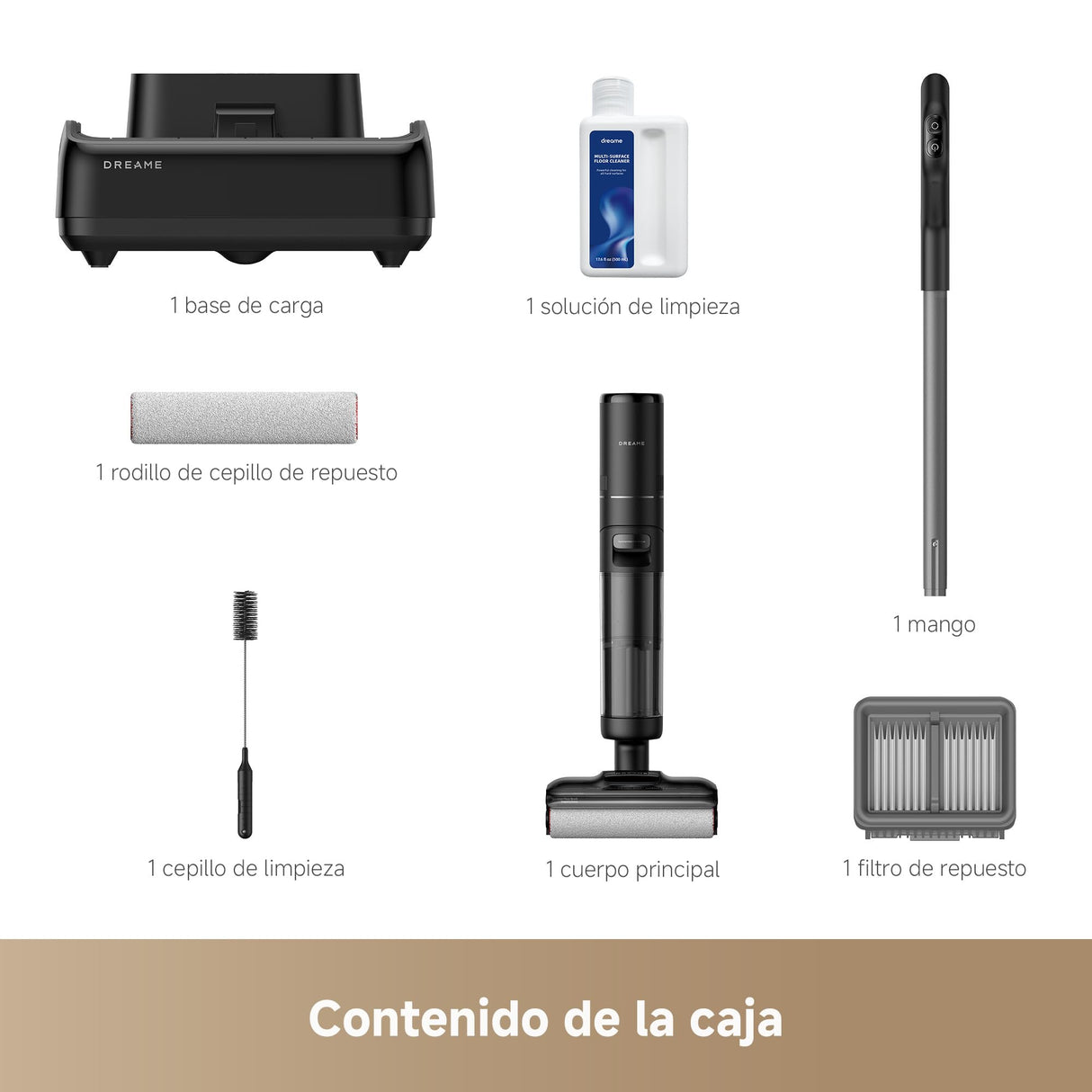 Dreame H12 Pro FlexReach Aspirador en Seco y Húmedo, Alcance Plano de 180°, Secado Durante 5 Min, 18 kPa de Succión, Lavado en Caliente a 90 °C, Limpieza de Borde a Borde, Limpieza de 50 Minutos