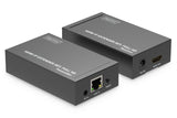 DIGITUS DS-55517 Extensor HDMI/Divisor HDMI - Full HD 1080p 60 Hz - 120 m por cable LAN/Ilimitado por Ethernet (apto para IP) - Set: Transmisor y Receptor - HDCP 1.3