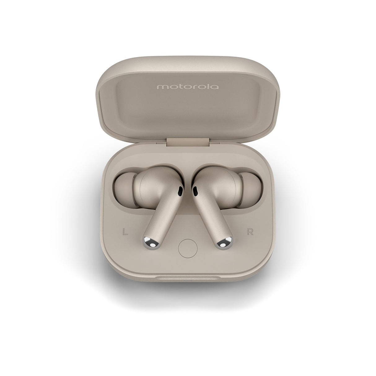 Motorola Moto Buds Plus, Auriculares Inalámbricos, Reducción de Ruido Activa, Auriculares Bluetooth, Sonido Espacializado Dolby Atmos, Autonomía hasta 38h, Carga Inalámbrica