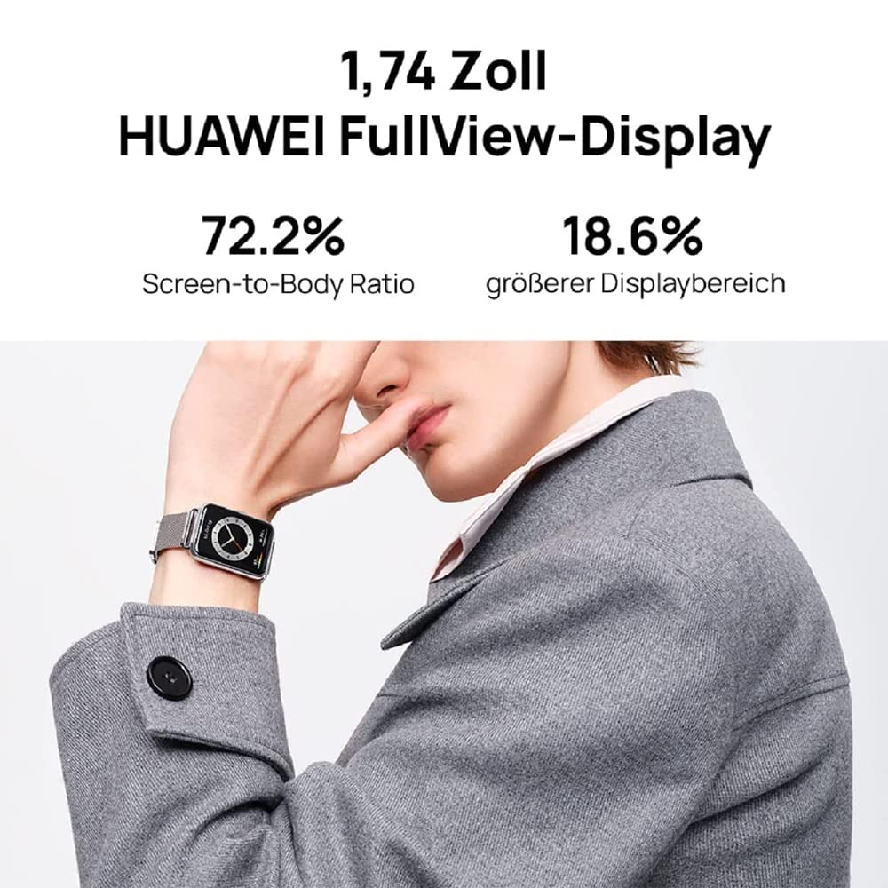 HUAWEI Watch Fit 2 Smartwatch con GPS, Bluetooth, Gestión de Vida Saludable, Batería Larga Duración, Animaciones Entrenamiento Rápido, Monitorización SpO2, Azul, Reloj Deportivo