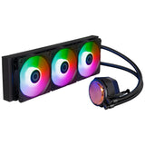 Cooler Master MasterLiquid Atmos 360 Black Refrigeración Líquida para CPU – Refrigeración Líquida AIO, Bomba Doble Cámara, Ventiladores SickleFlow 120 Edge Preinstalados, ARGB Gen 2, LGA1700 y AM5