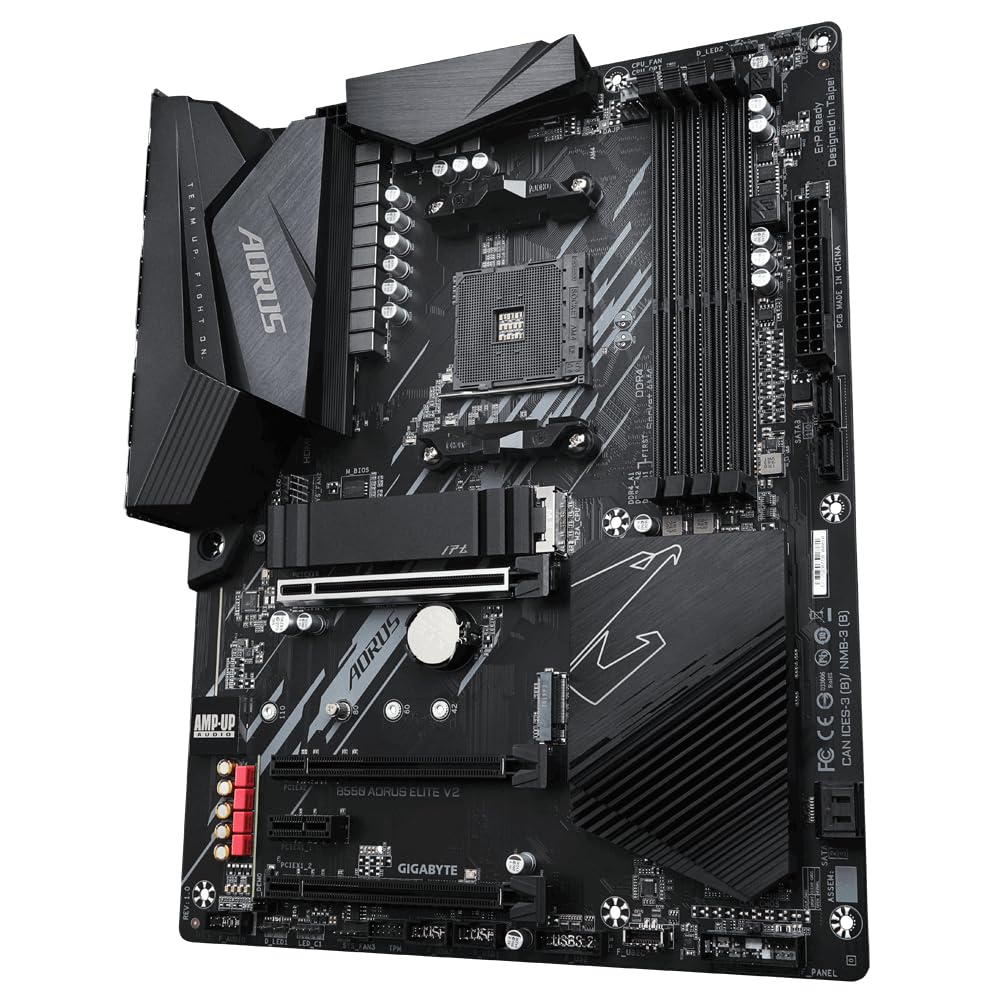GIGABYTE B550 AORUS ELITE V2 Placa base - Procesadores AMD Ryzen 5000, VRM de 12+2 fases, hasta 4733 MHz DDR4, 1xPCIe 4.0 + 1xPCIe 3.0 M.2, LAN 2.5GbE, USB 3.2 Gen 2