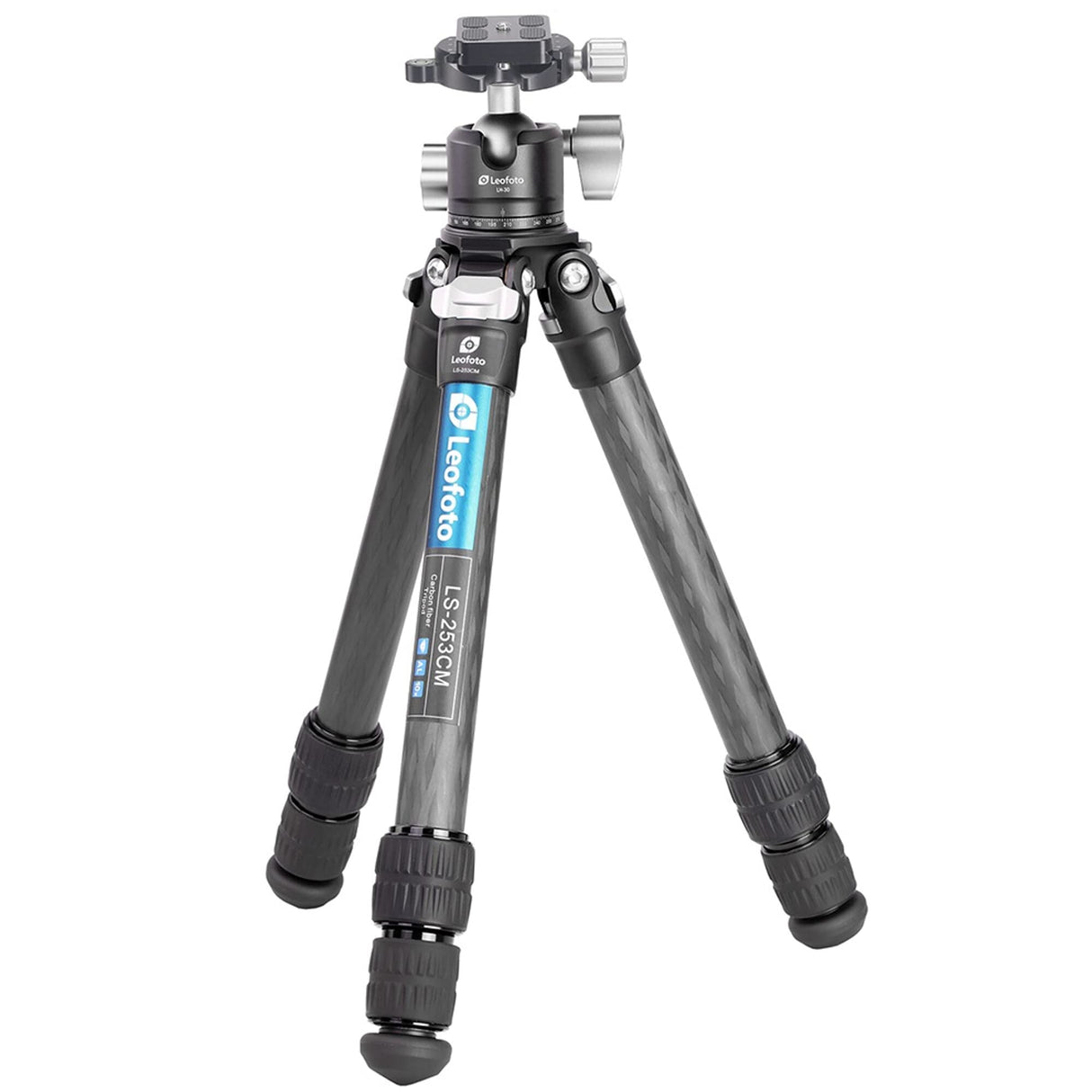 Leofoto - Ranger - Trípode de Carbono con Cabeza de Bola - Ligero - Patas Ajustables en 3 ángulos - Ideal para fotografía Macro - LS-253CM+LH-30