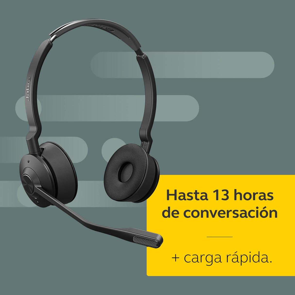Jabra Engage 75 SE - Auriculares inalámbricos Bluetooth USB-A a USB-C Ideales para oficinas ruidosas, tecnología de micrófono Avanzada, Base de Carga, se Conecta a Dos Dispositivos