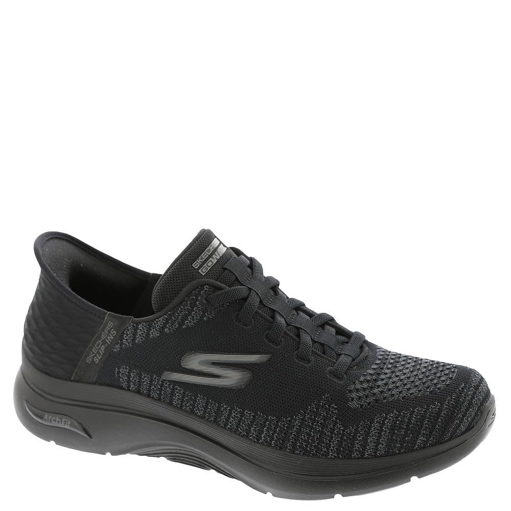 Skechers Zapatillas sin Cordones Go Walk Arch Fit 2.0 para Hombre - Grand Select 2, Negro/Negro, 42 EU