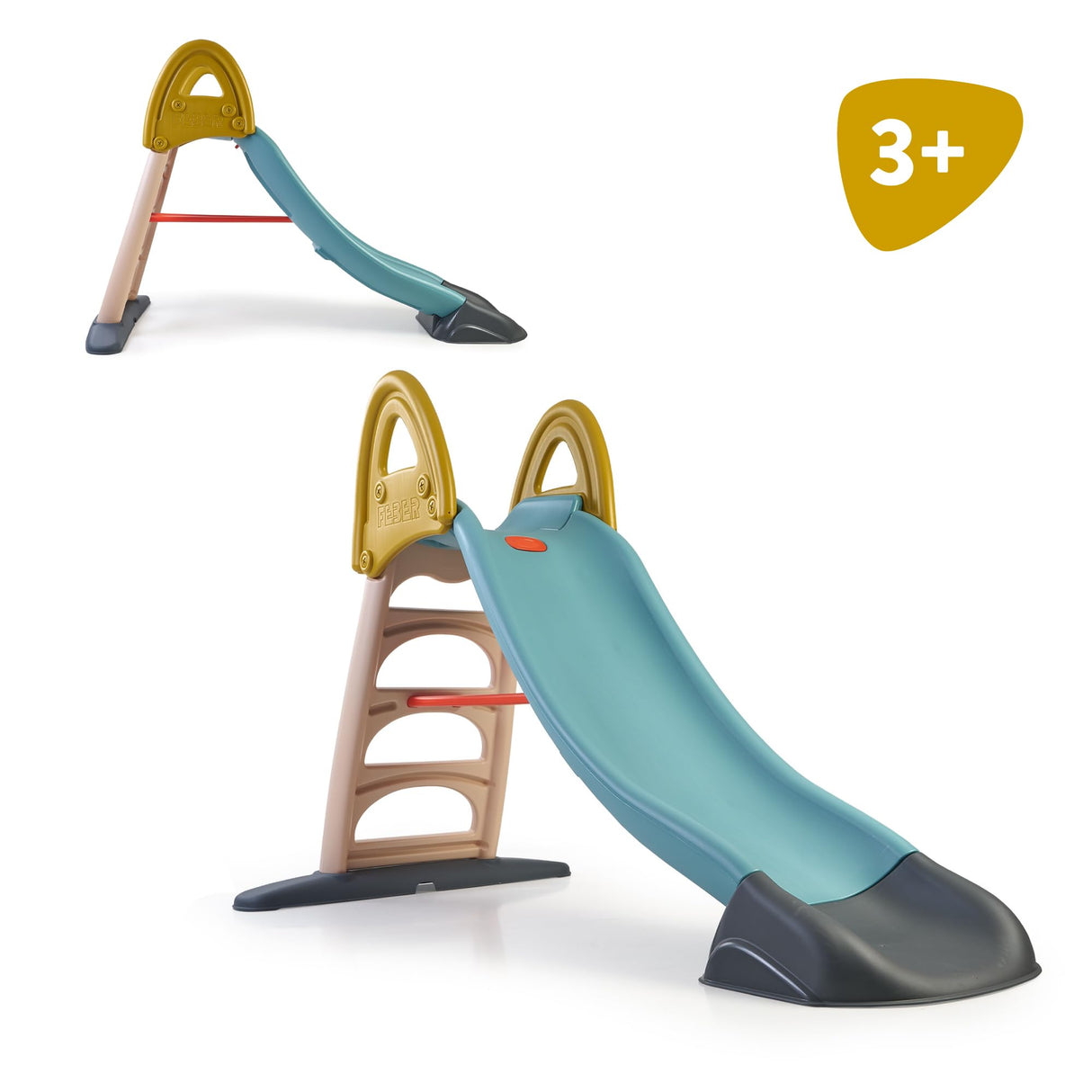 FEBER Mega Casual Water Slide, Tobogán para Jardín para Usar con Agua, Conecta una Manguera Externa, Escaleras Antideslizantes, Colores Resistentes, Fácil Montaje, +1 año, Famosa (FEL11000)